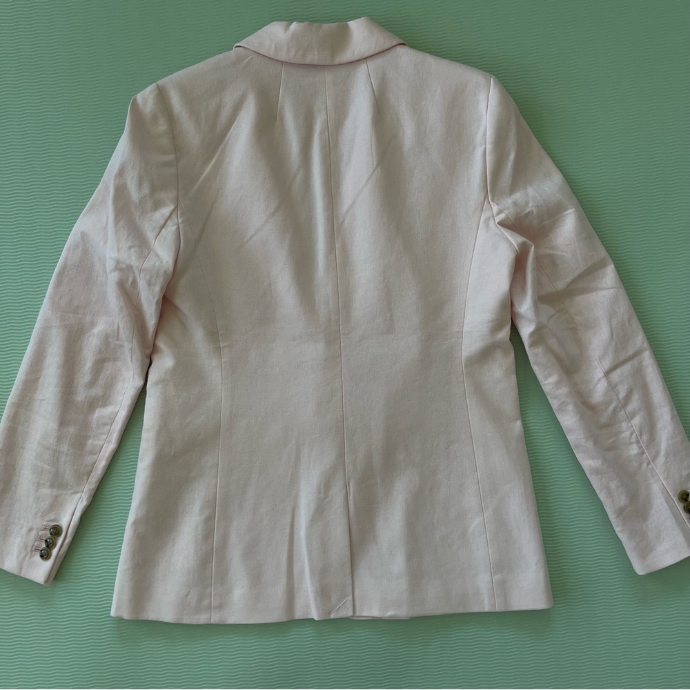 J. Crew Blush Pink Linen Blend Blazer NWT - Picture 6 of 9